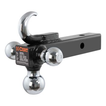 Multi-Ball Mount with Hook (2" Solid Shank, 1-7/8", 2" & 2-5/16" Chrome Balls)