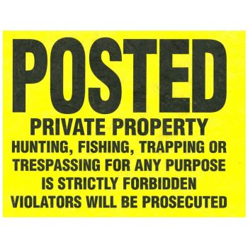 Posted Private Property Sign, 11 in. x 11 in.