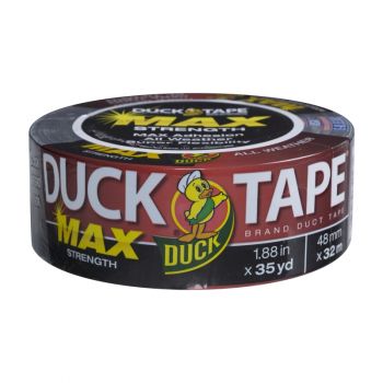 Duck Max Strength® Brand Duct Tape - Black, 1.88 in. x 35 yd.