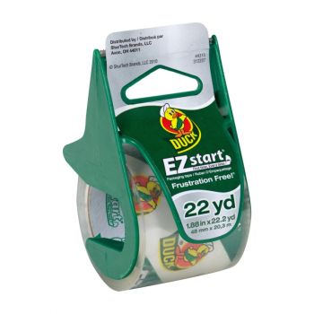 Duck® Brand EZ Start® Packing Tape with Dispenser - Clear, 1.88 in. x 22.2 yd.