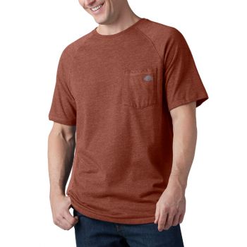 Dickies Men's Temp-iQ™ Performance Cooling T-Shirt, Red Rock Heather, L