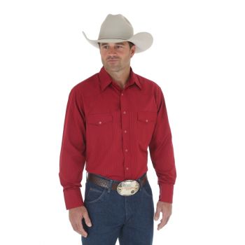 Men's Long Sleeve Western Snap Dobby Stripe Shirt