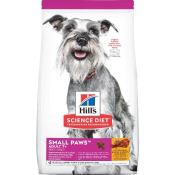Hill's Science Diet Senior 7+ Small Paws Dry Dog Food, Chicken Meal, Barley & Brown Rice Recipe, 4.5 lb Bag