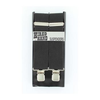 Hired Hand Black Gallus Suspenders, 54”